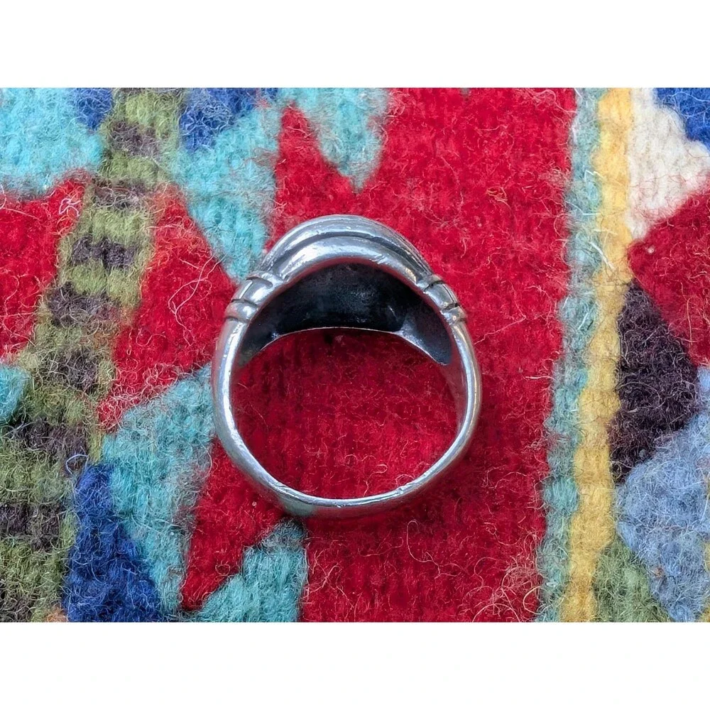 Vintage Sterling Silver Dome Ring Size 7